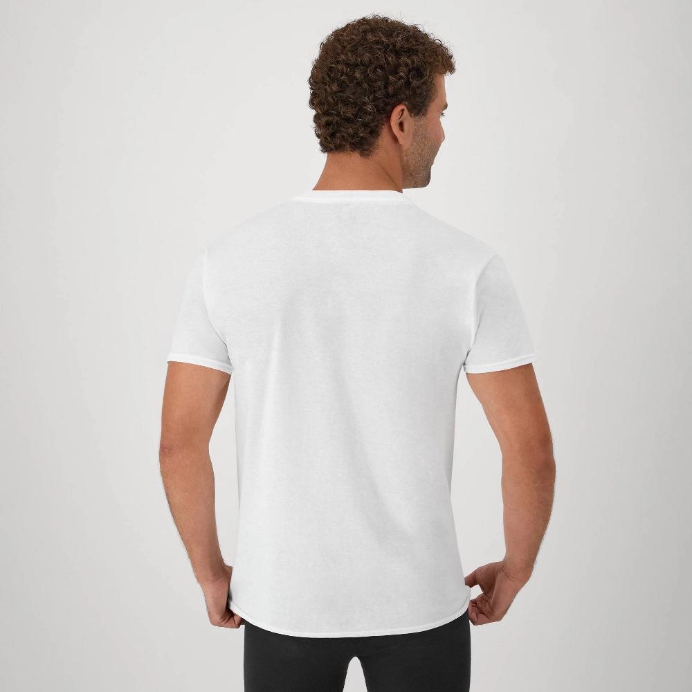 Hanes Mens White V-Neck Undershirt Super Value Pack, Moisture-Wicking Cotton, 10-Pack L Product Image