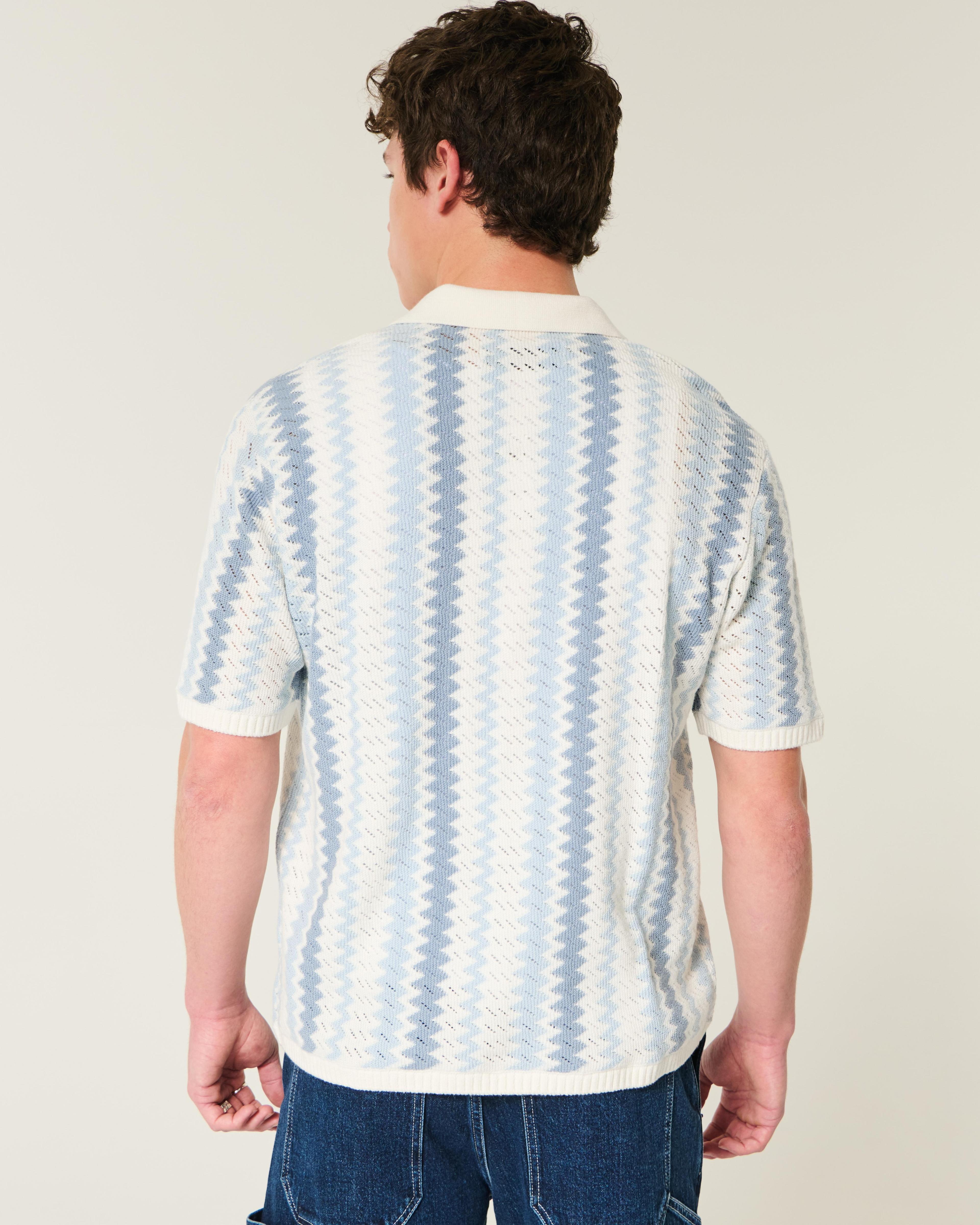 Boxy Pattern Sweater Polo Product Image