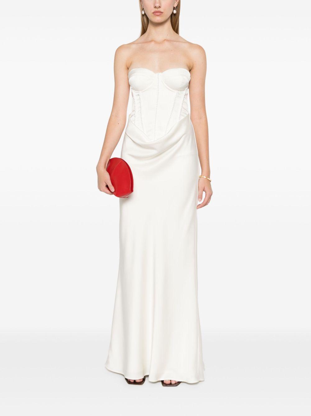 satin pearl maxi dress Product Image