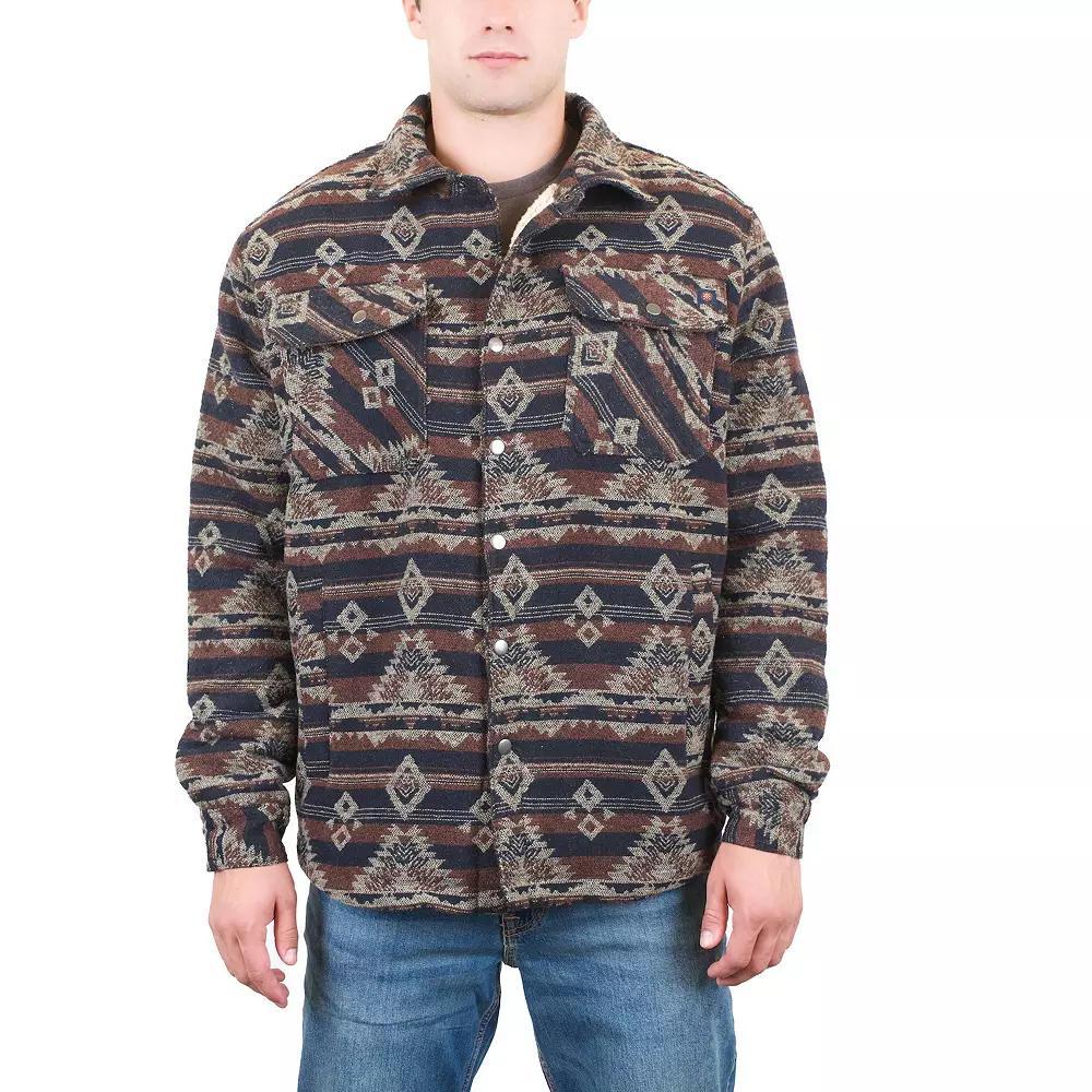 Men's Mountain and Isles Faux Wool Blend Coat, Size: Medium, Navy Brown Southwester Product Image