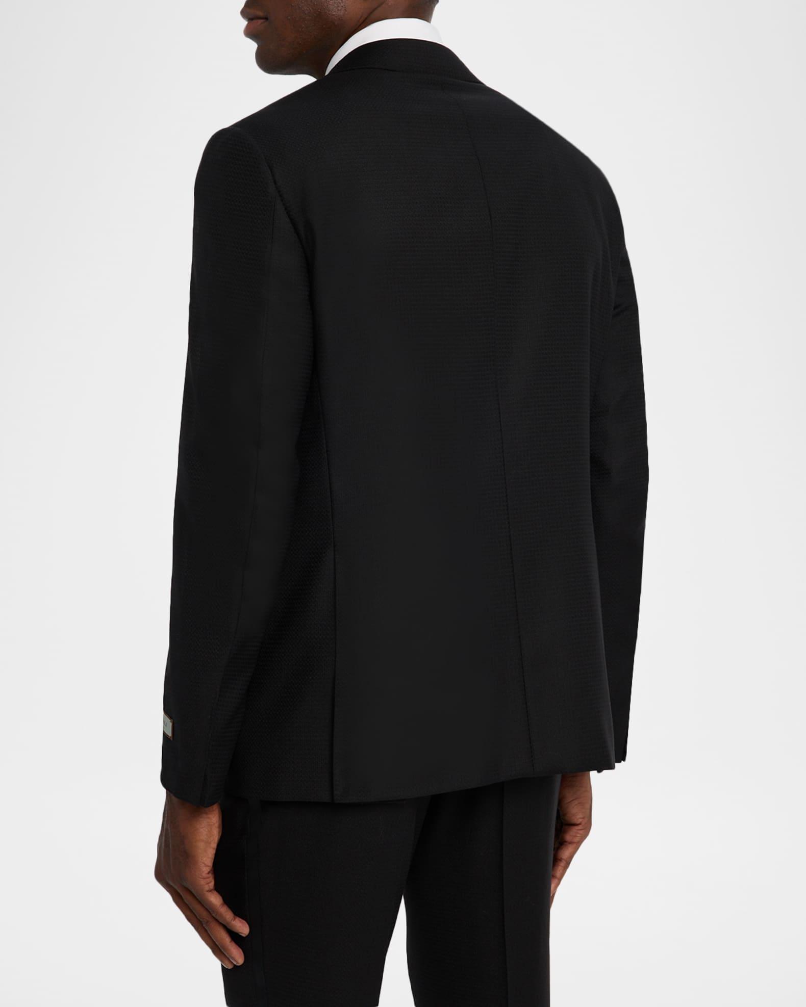 Men's Textured Wool Peak Lapel Suit Product Image