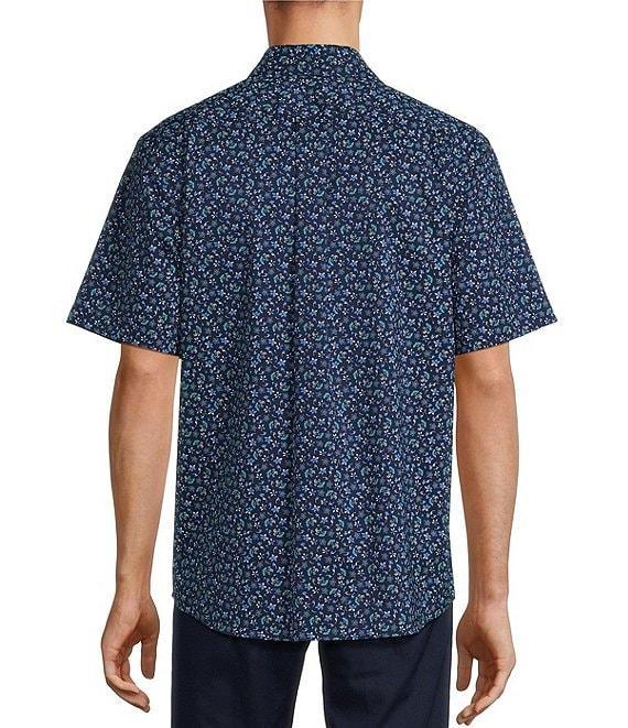 Roundtree & Yorke TravelSmart Easy Care Short Sleeve Floral Print Sport Shirt Product Image