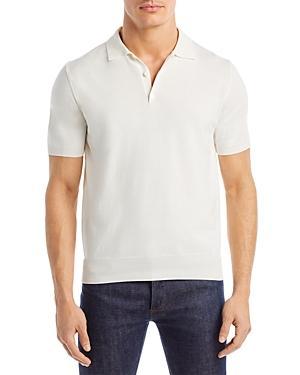 Canali White Sea Island Knit Polo Product Image