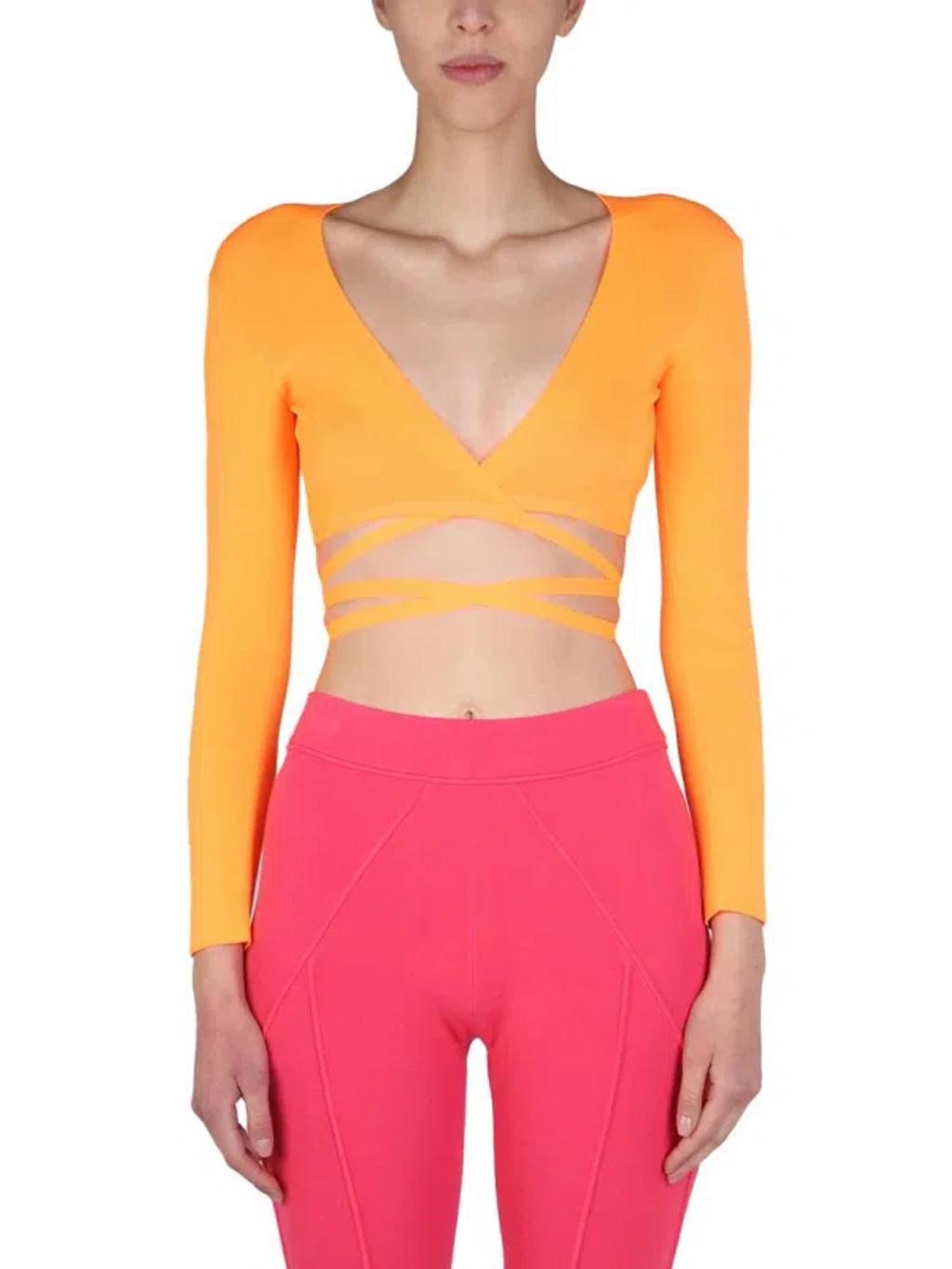 MSGM Topwear In Orange Product Image