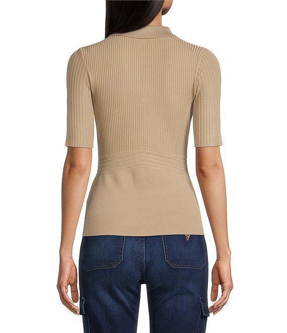 Guess Flora Short Sleeve Cutout-Detail Sweater Product Image