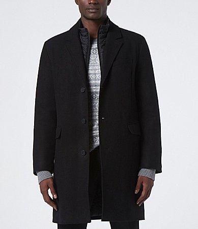 Andrew Marc Sheffield Slim Fit Single Breasted Overcoat Product Image