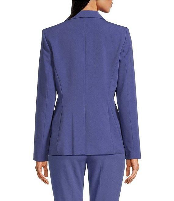 Calvin Klein Solid Lux Peak Lapel Collar One Button Jacket Product Image