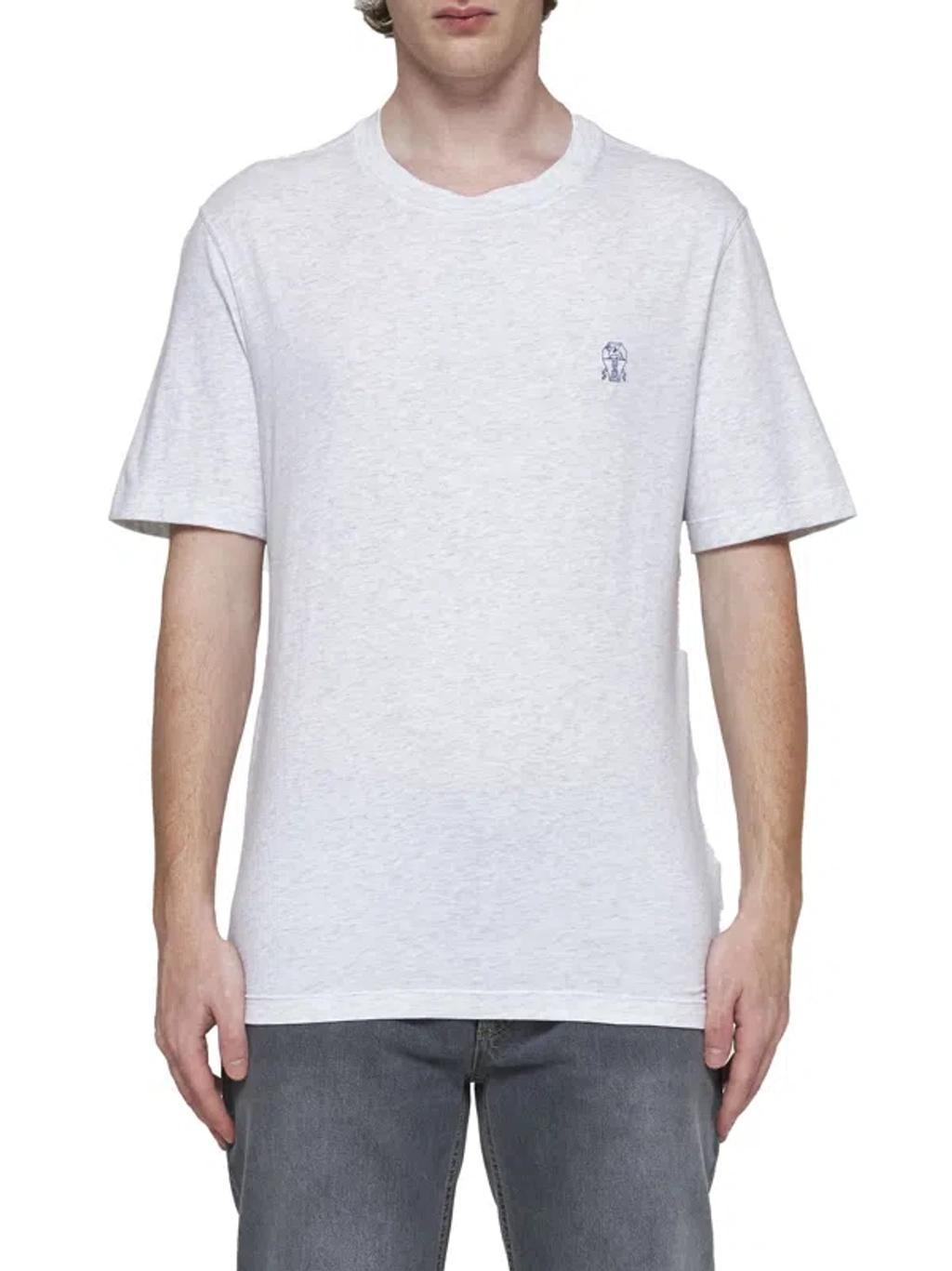 BRUNELLO CUCINELLI T-shirts In Light Grey Product Image