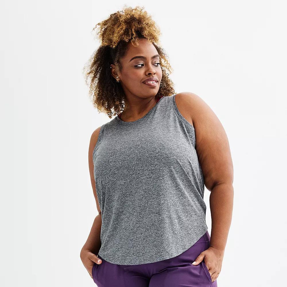 Plus Size Tek Gear® Dry Tek Tank Top, Women's, Size: 1XL, Gray Product Image
