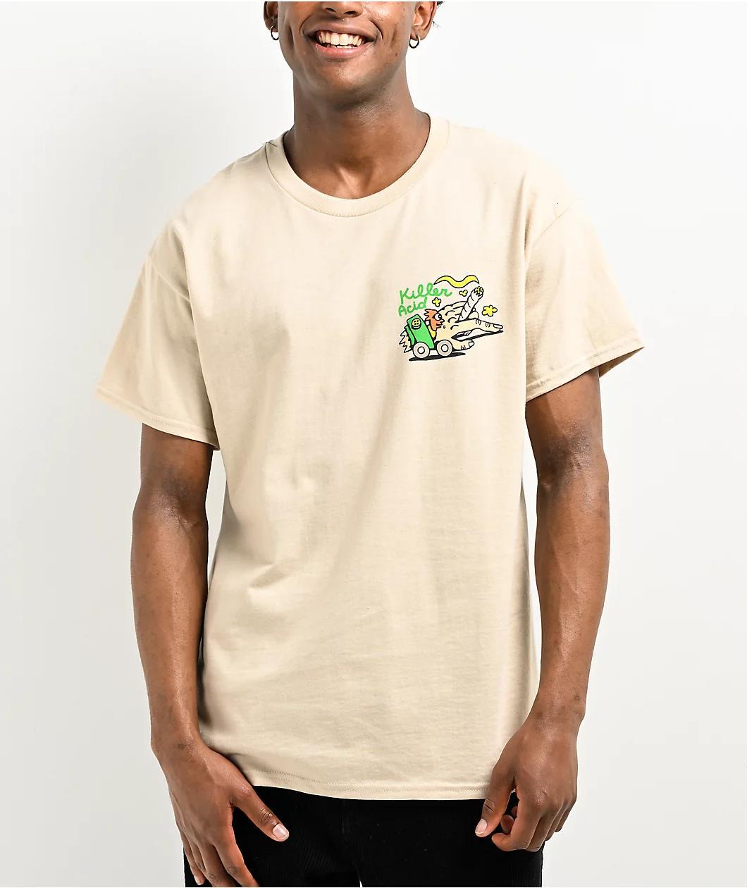 Killer Acid Rollin' Stoned Natural T-Shirt Product Image