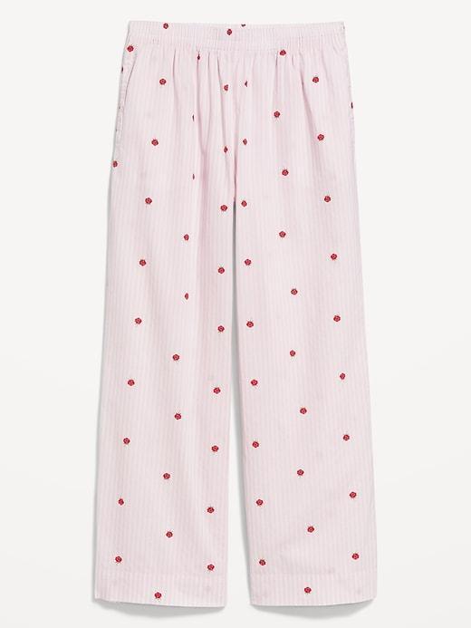 High-Waisted Poplin Pajama Pant Product Image