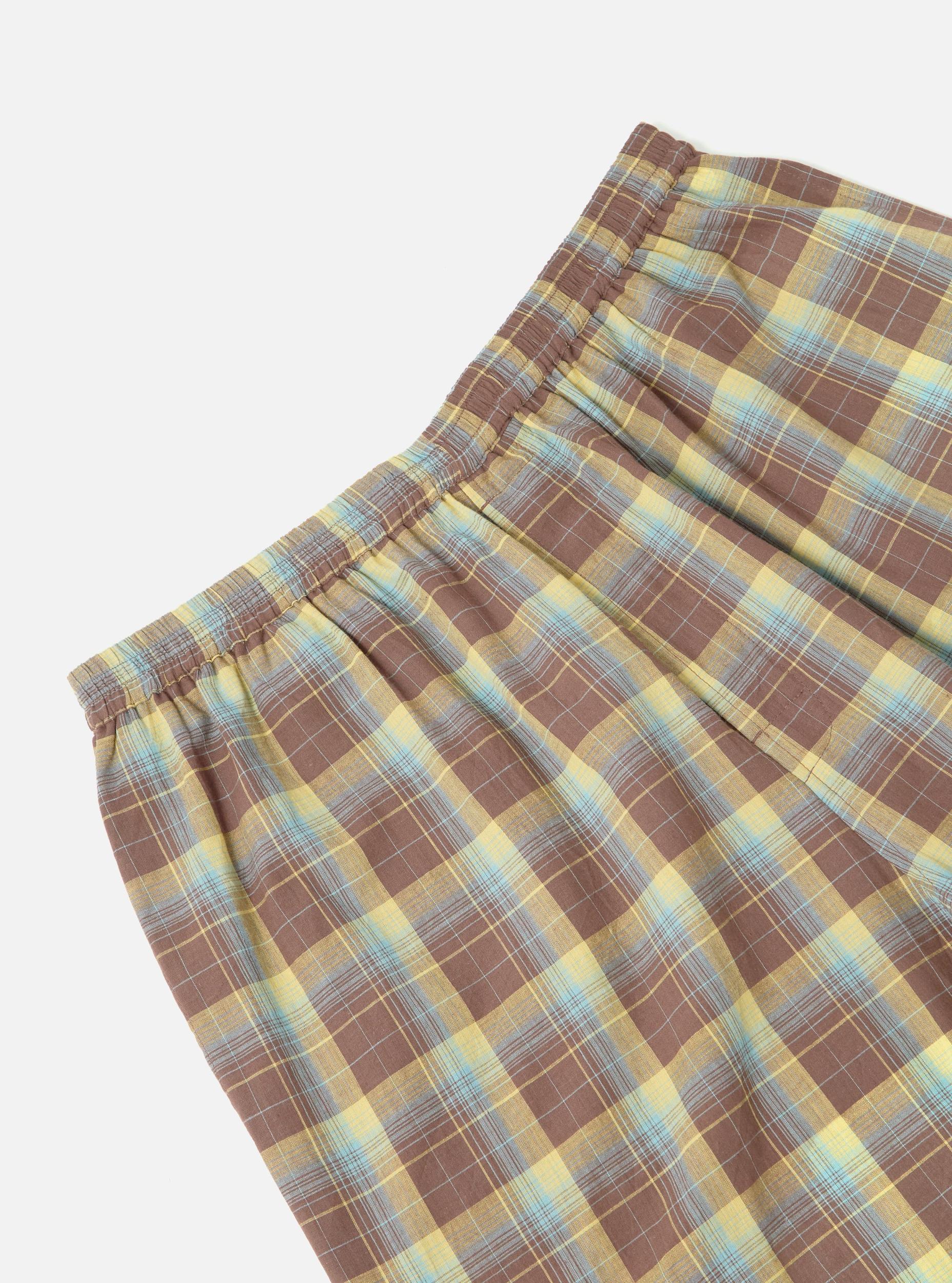 Yellow/Brown Check Short Pyjama Set Product Image