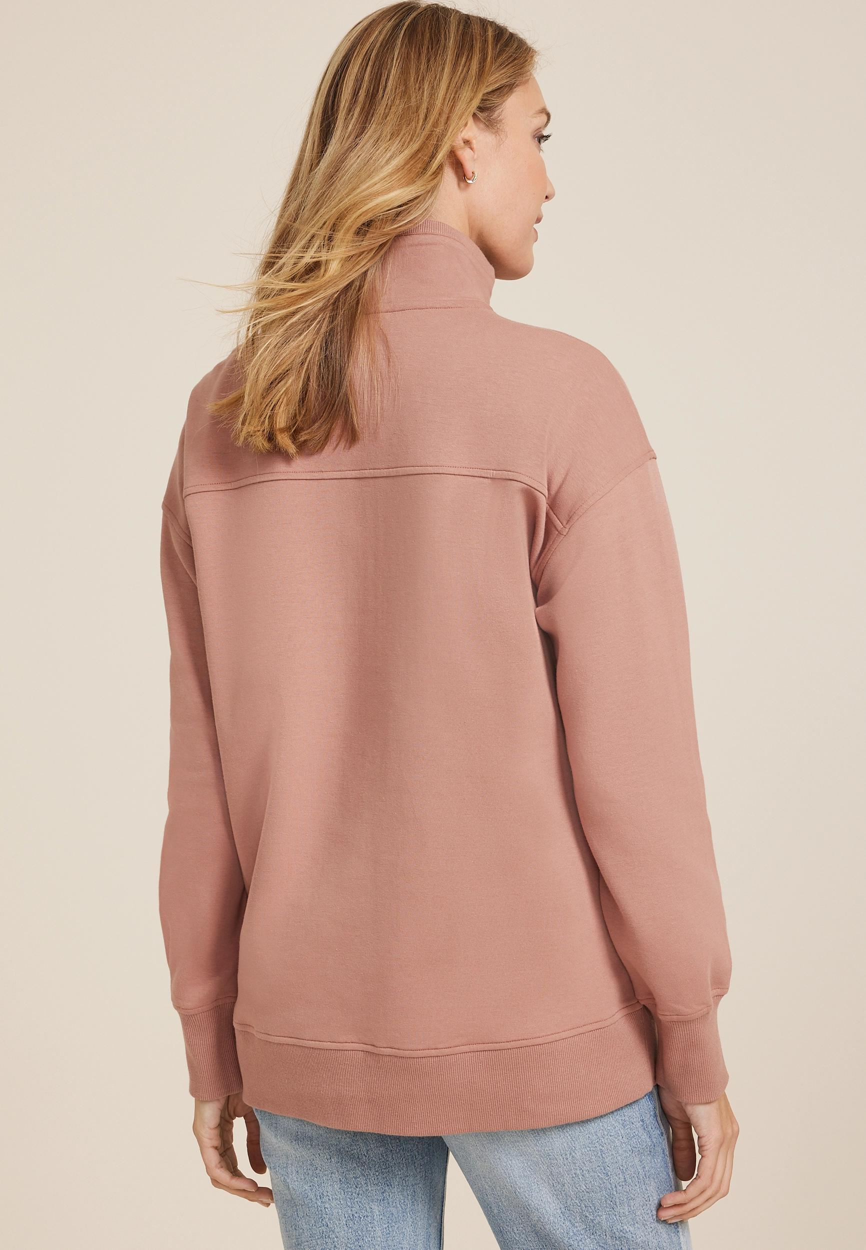 Athleisure Half Zip Pullover Sweatshirt Product Image