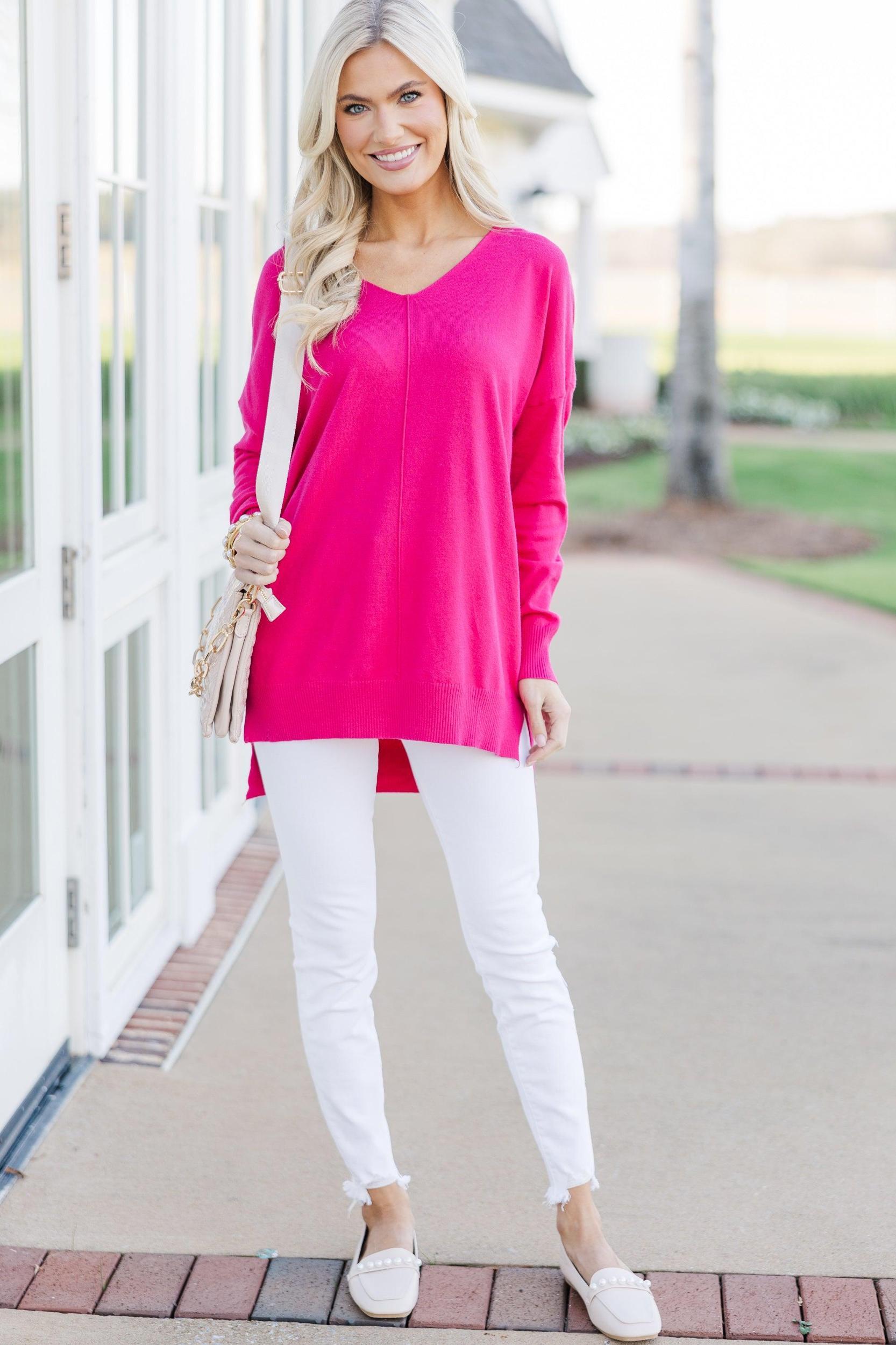 Get To Know You Fuchsia Pink Tunic Female Product Image