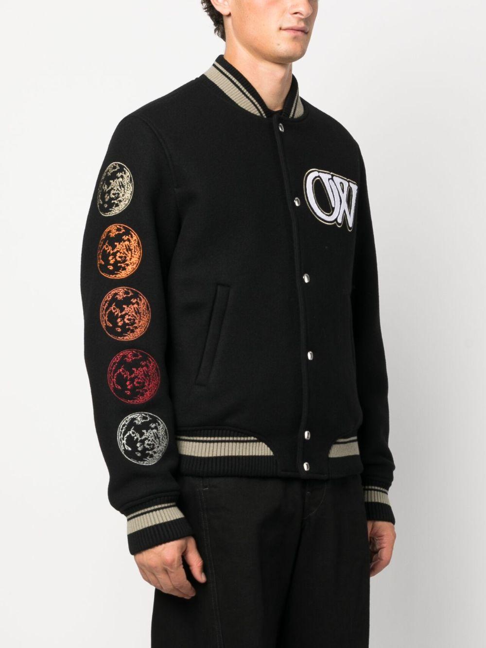 logo-appliqué bomber jacket Product Image