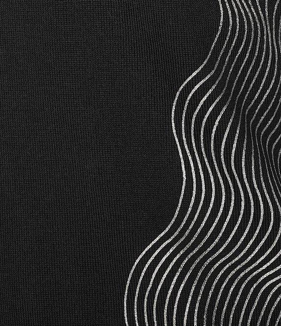 Murano Interdimensional Collection Open Knit Short Sleeve Crew Neck Knit Sweater Product Image