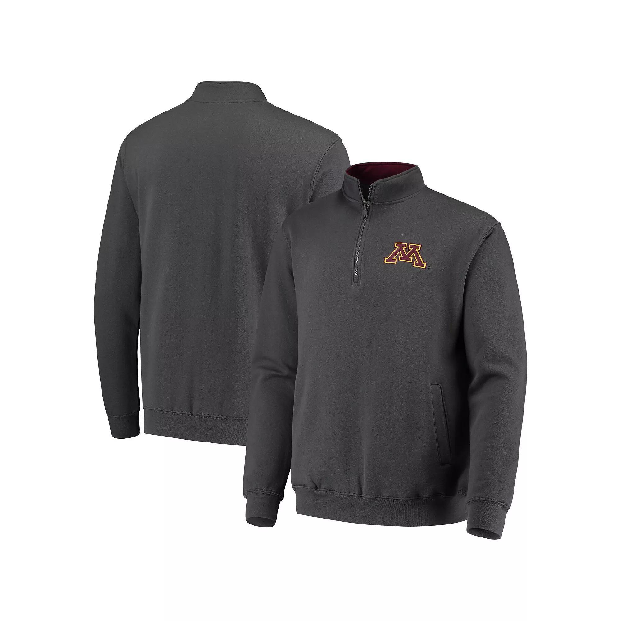 Men's Colosseum Charcoal Minnesota Golden Gophers Tortugas Logo Quarter-Zip Jacket,  Product Image