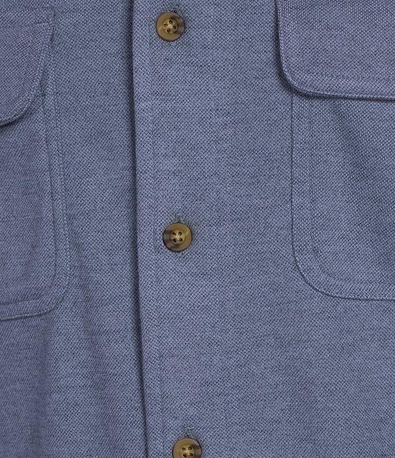 Rowm The Keeper Long Sleeve Solid Jersey Button Down Knit Shirt Product Image