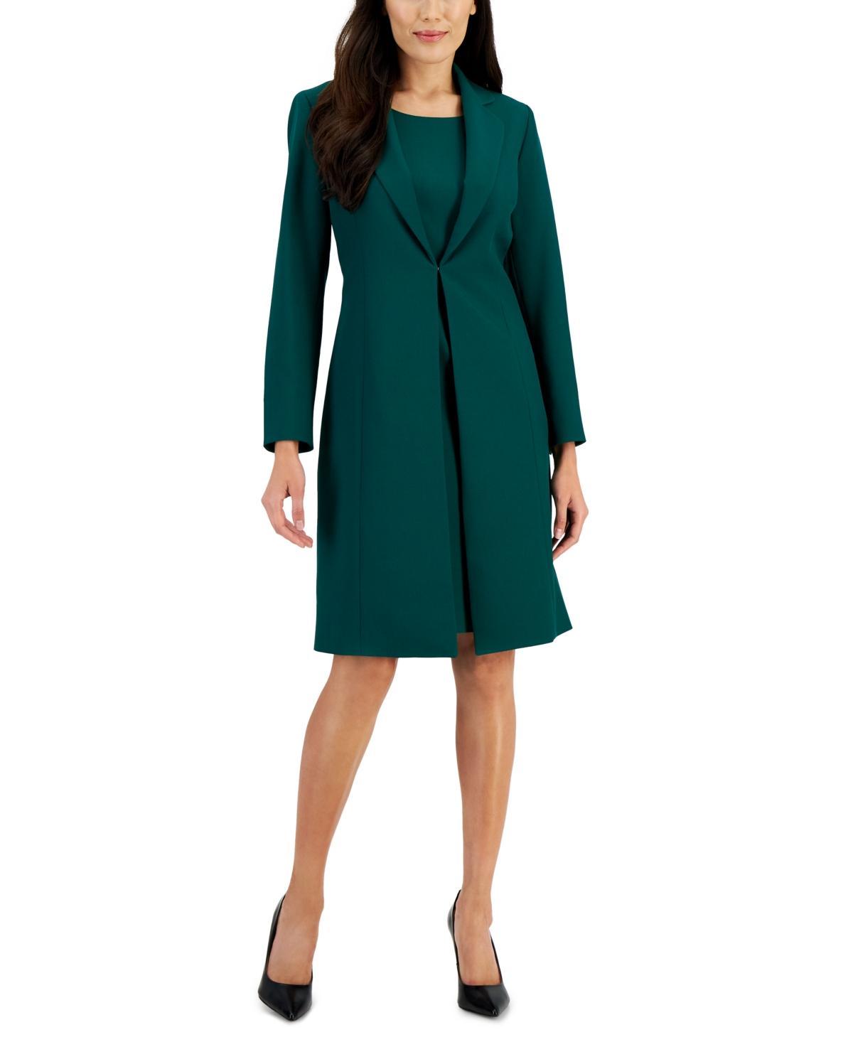 Le Suit Womens Crepe Topper Jacket & Sheath Dress Suit, Regular and Petite Sizes Product Image