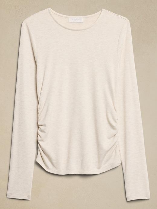 Soft Luxe Shirred-Waist Top Product Image