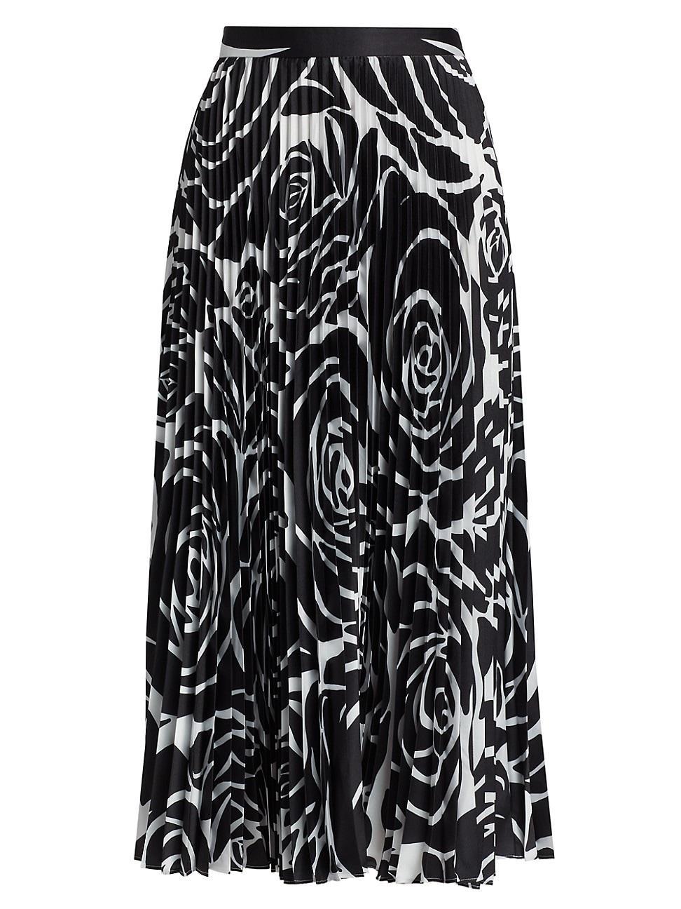 Womens Otha Printed Pleated Midi-Skirt Product Image
