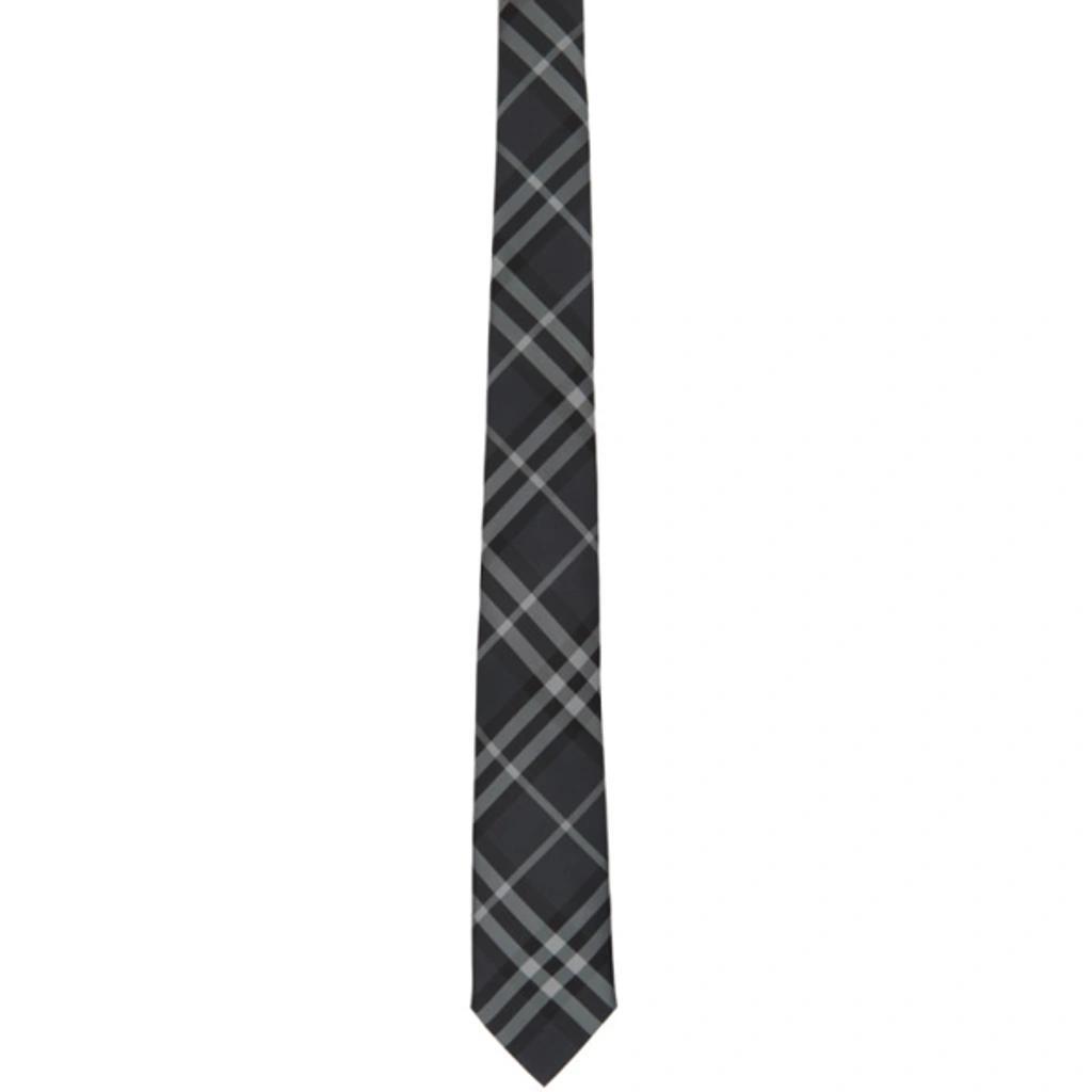 BURBERRY Classic Cut Vintage Check Silk Tie In Charcoal Product Image