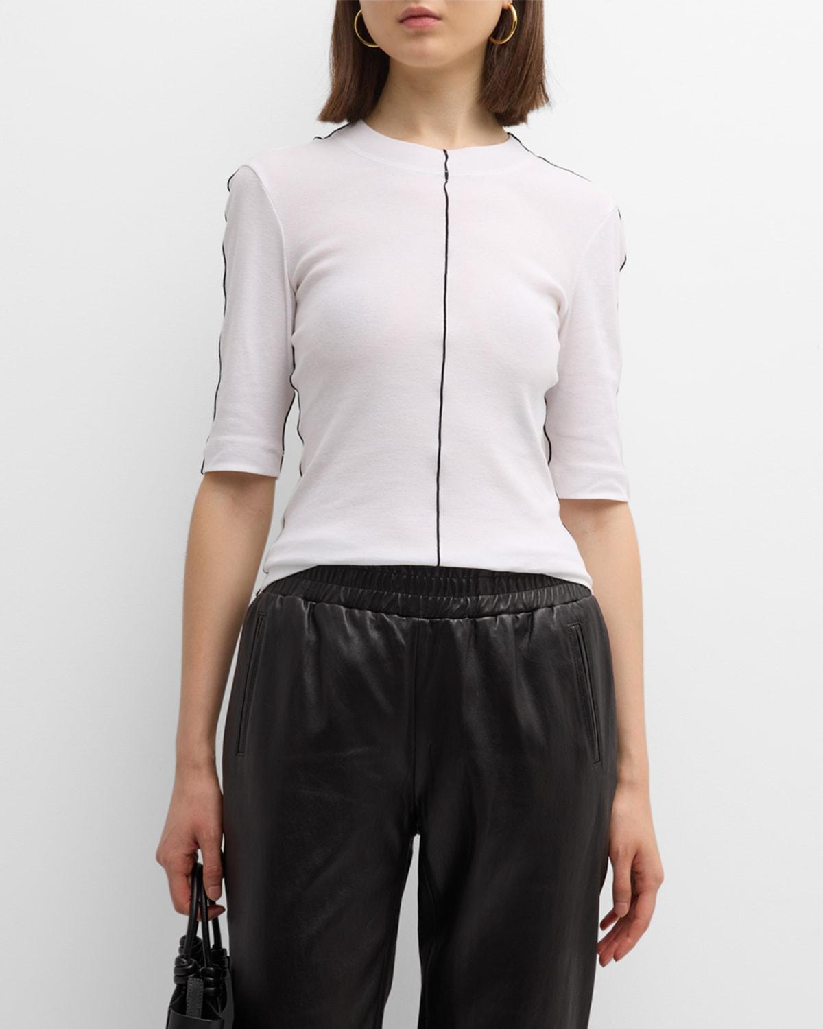 Rosetta Getty Contrast Seam Tee Product Image