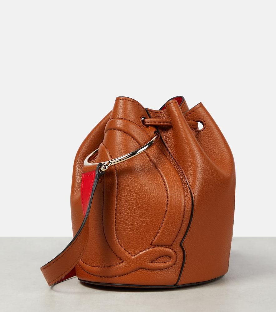 CHRISTIAN LOUBOUTIN By My Side Leather Bucket Bag In Brown Product Image