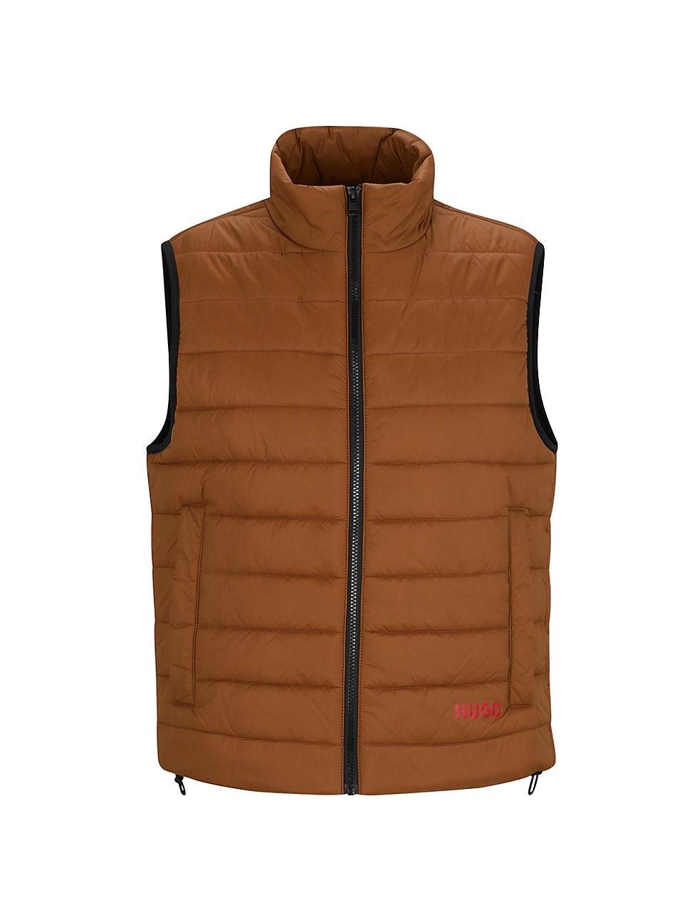 Mens Water Repellent Slim Fit Gilet Vest with Logo Detail Product Image