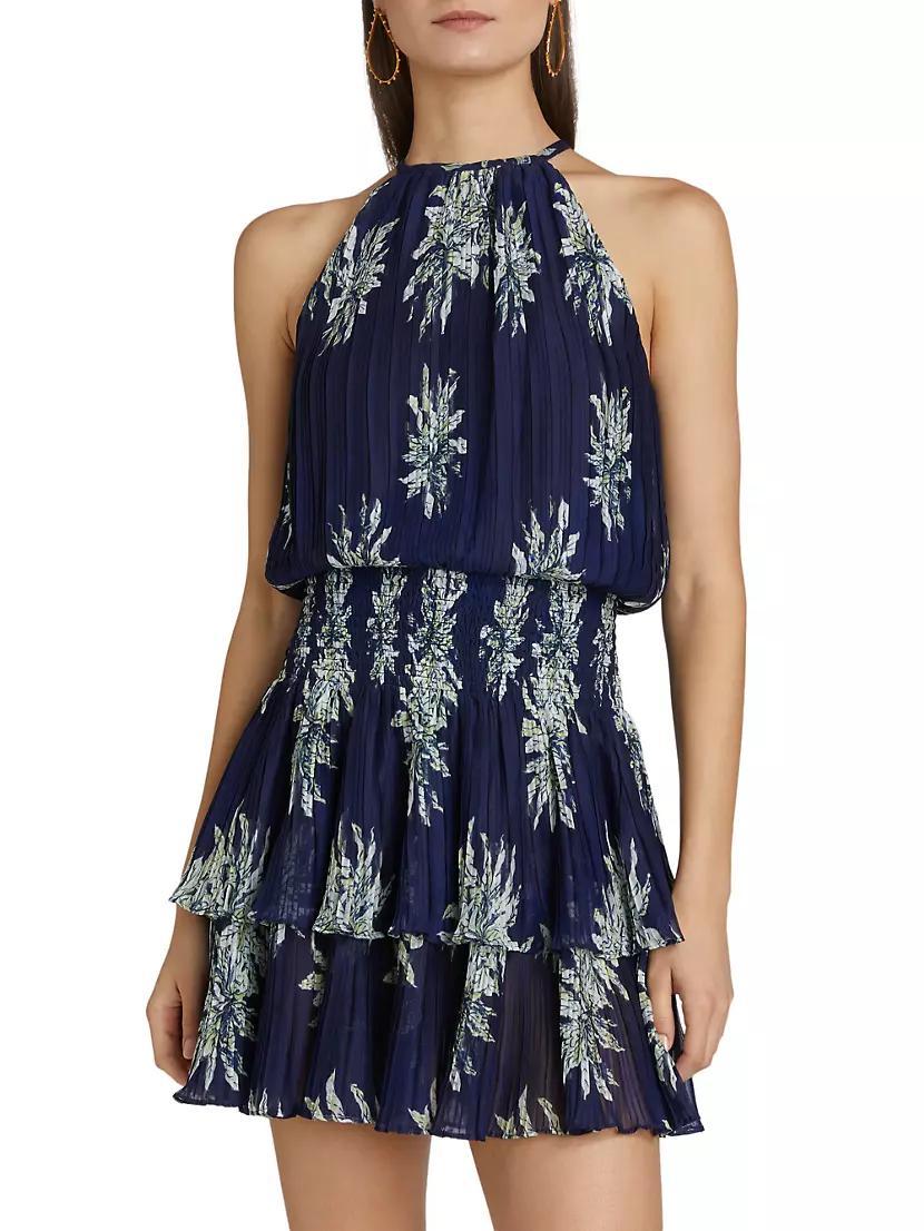 Donnielle Floral Halter Minidress Product Image