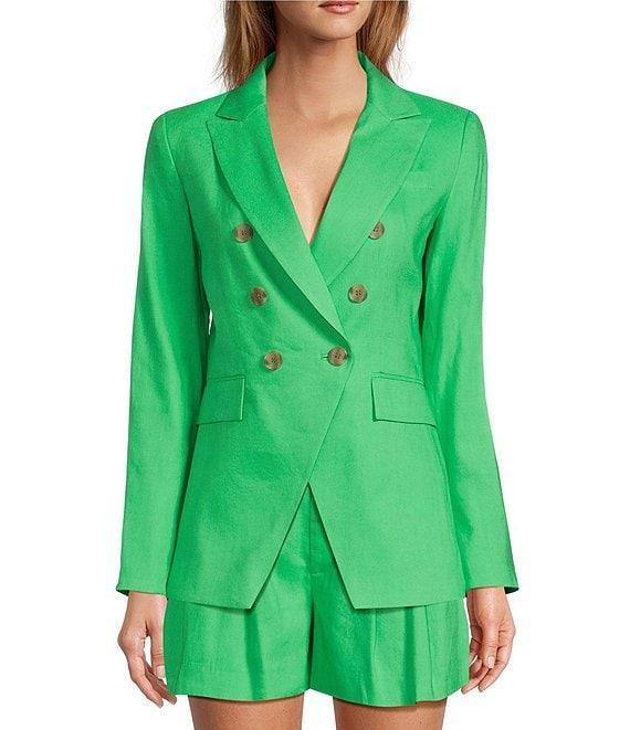 Antonio Melani Aurora Linen Notch Lapel Set-In Sleeve Jacket Product Image