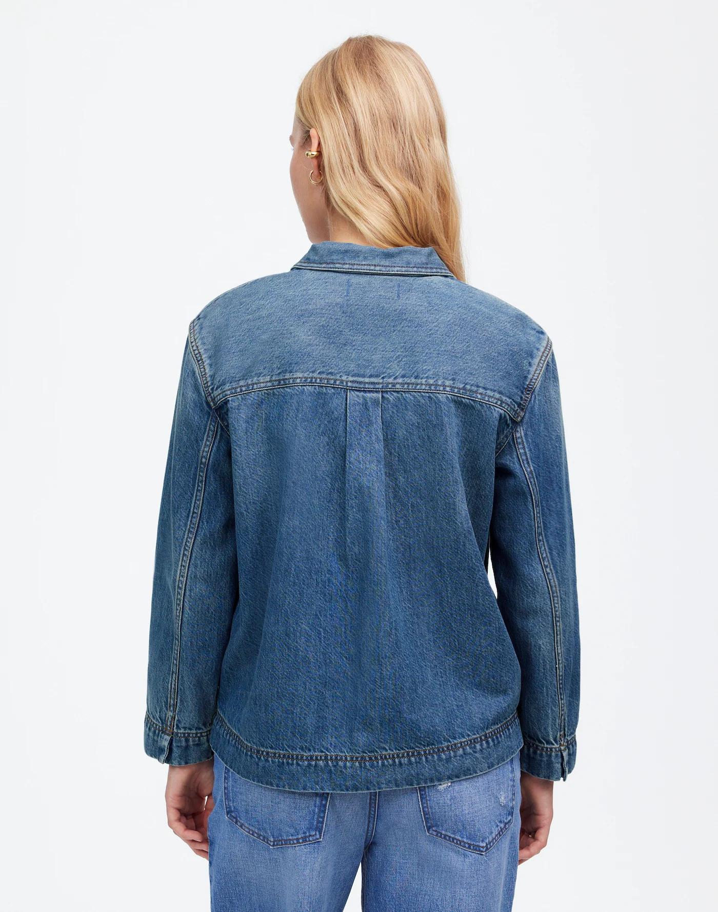 Denim Popover Tunic Shirt in Ector Wash Product Image