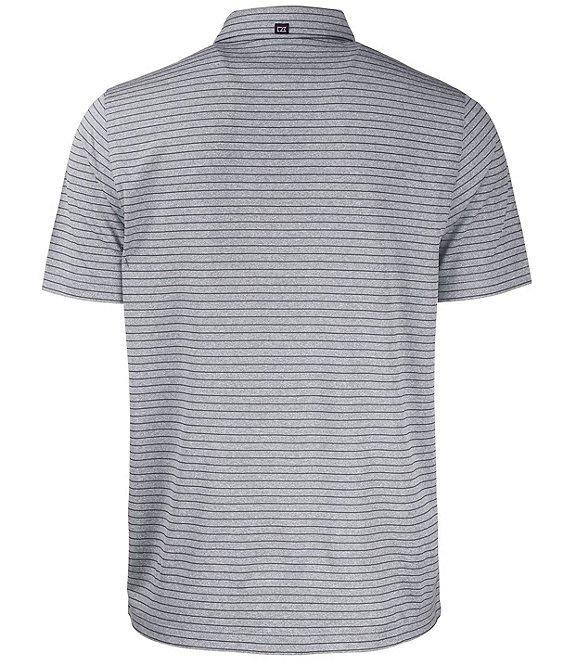 Cutter & Buck Big & Tall Performance Stretch Forge Eco Heather Stripe Short Sleeve Polo Shirt Product Image