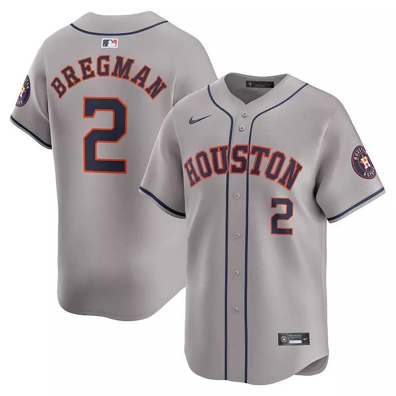 Men's Nike Alex Bregman Gray Houston Astros Away Limited Player Jersey, Size: XL, Grey Product Image