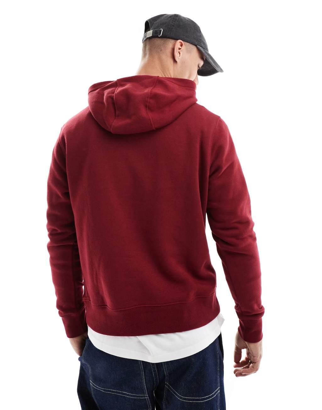 Nike 'Tis The Season logo hoodie in red Product Image