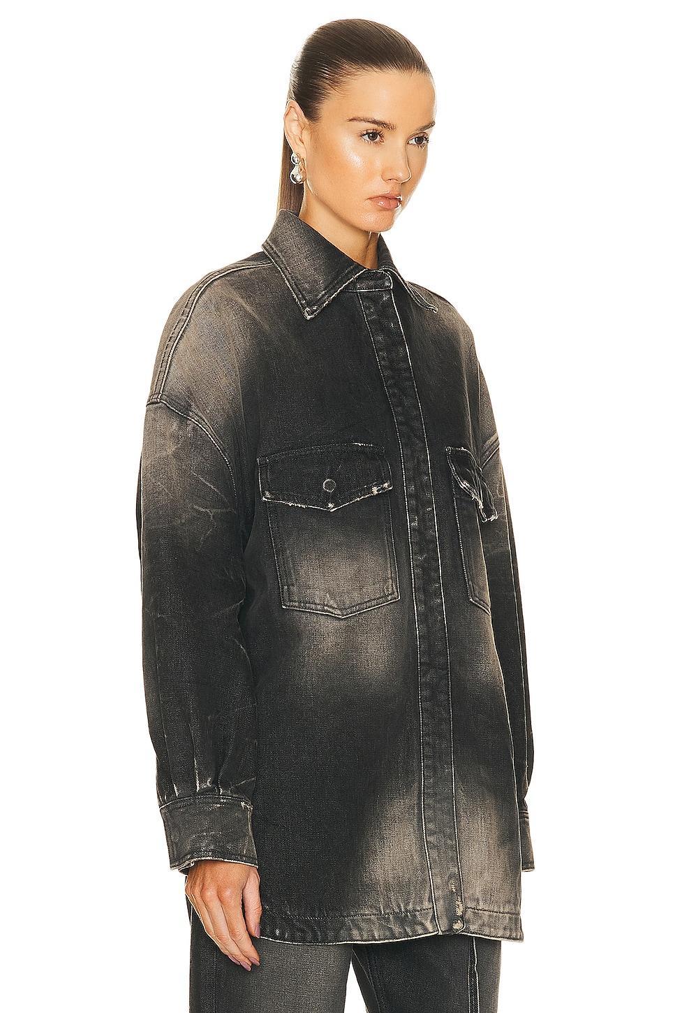 THE ATTICO Denim Short Coat Grey. (also in ). Product Image