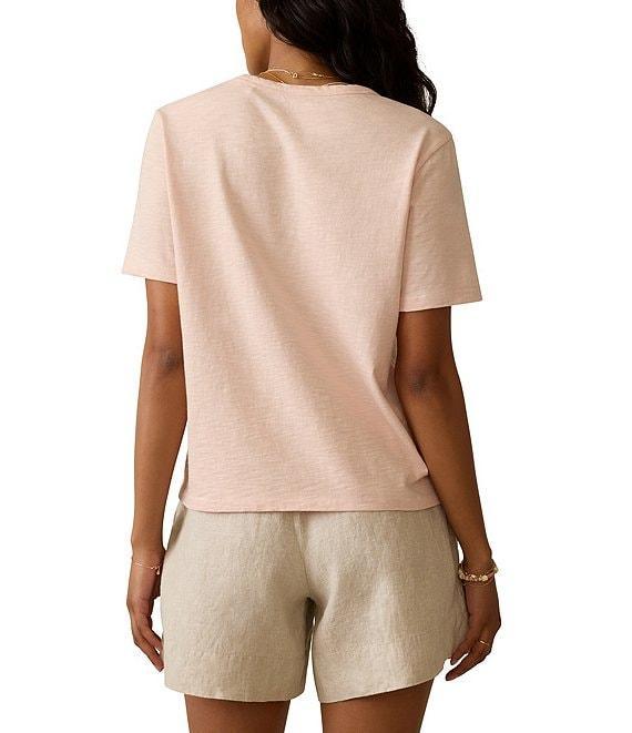 Faherty Organic Cotton Knit Crew Neck Short Sleeve Tee Product Image