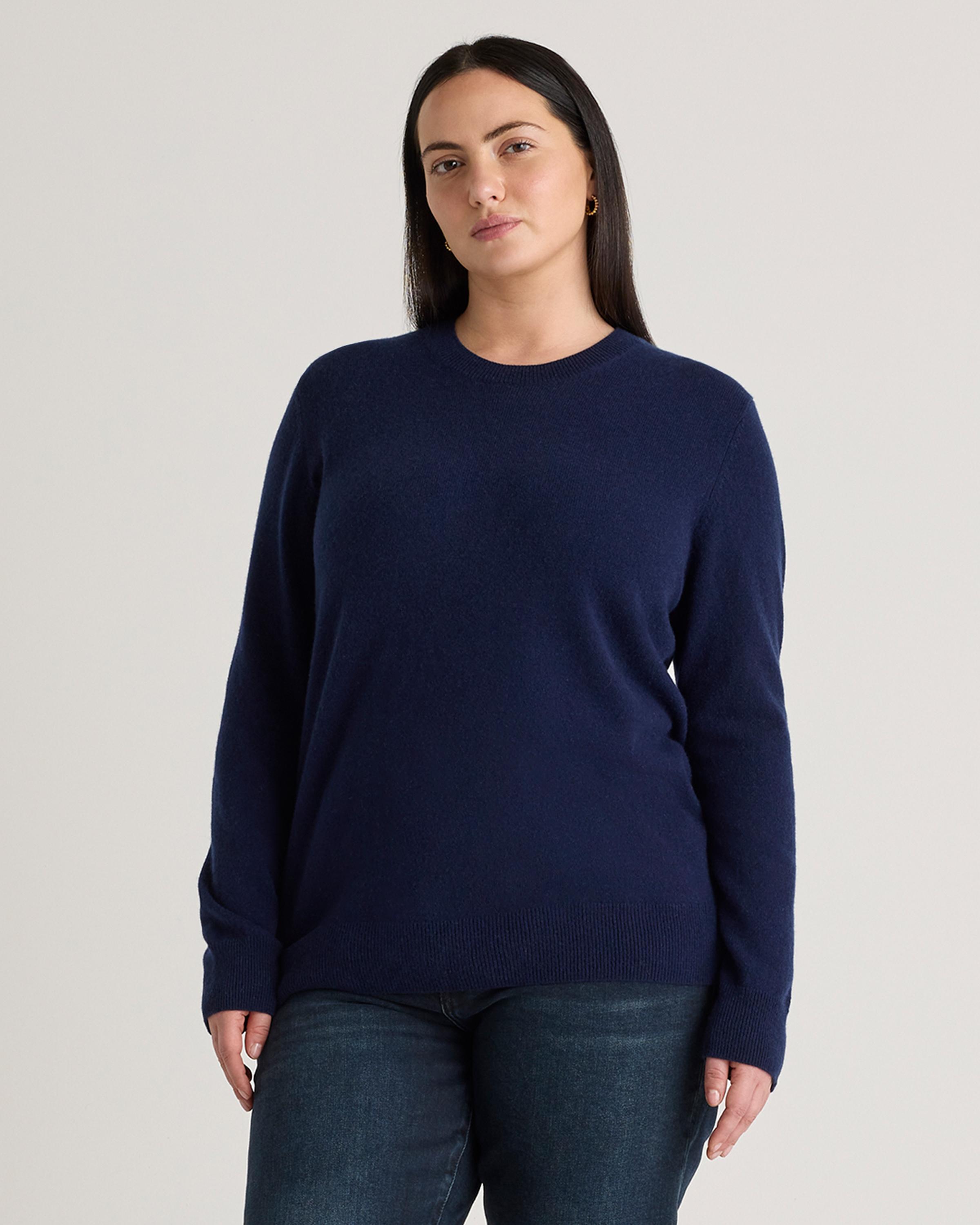 Mongolian Cashmere Crewneck Sweater - Plus Size Product Image