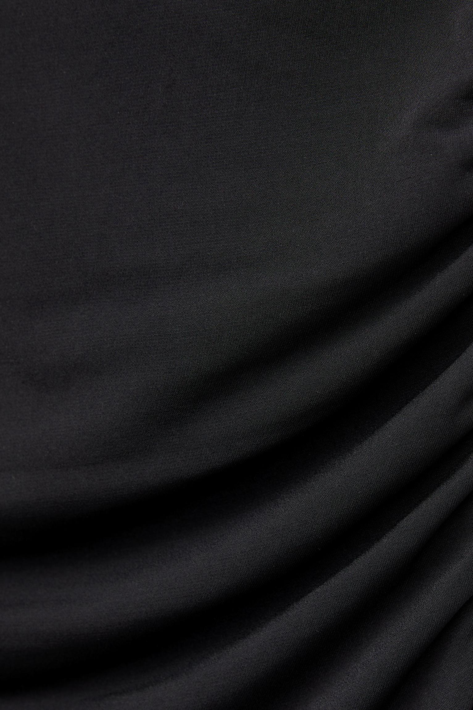 Asymmetric midi gathered dress Product Image