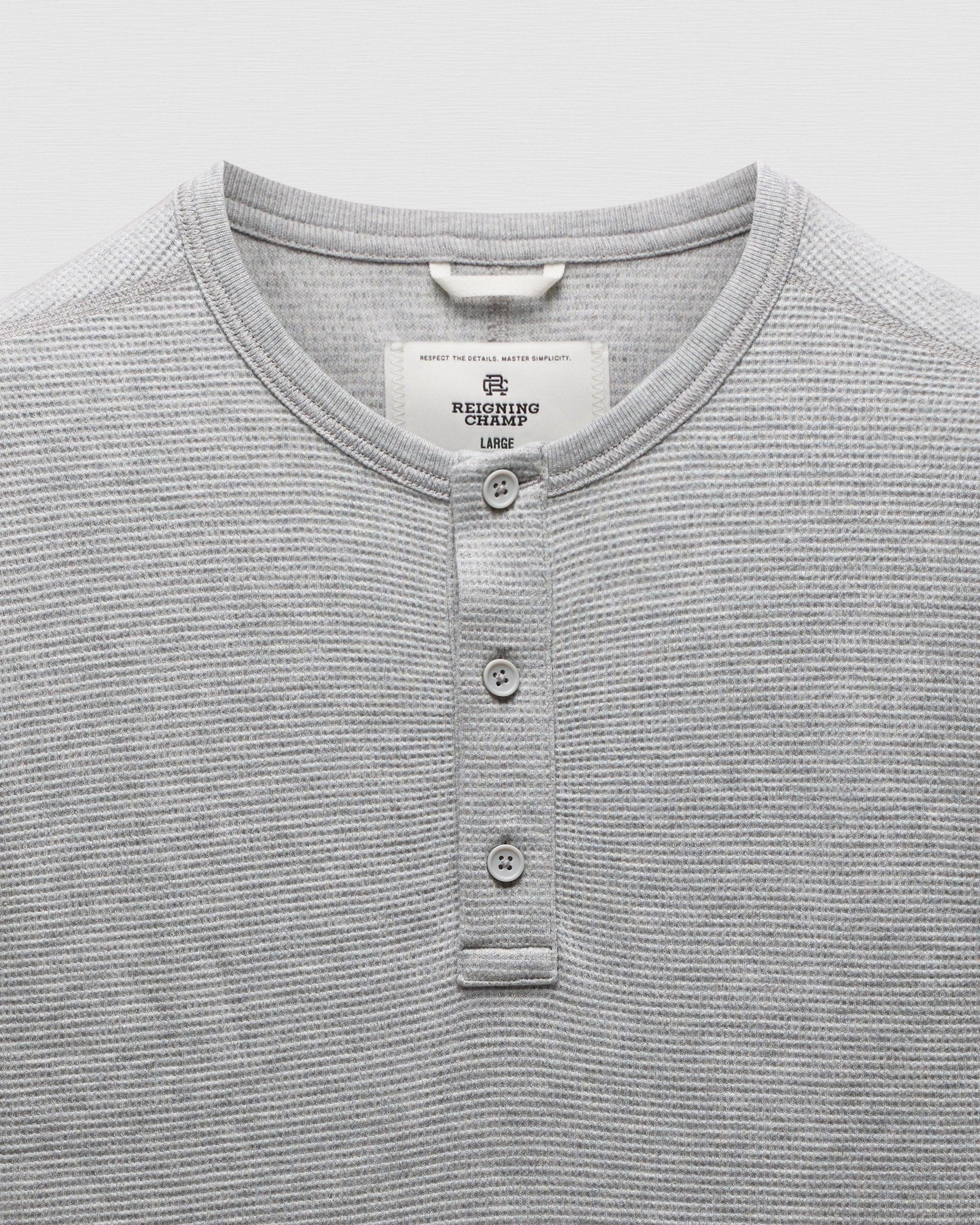 Lightweight Waffle Standard Henley Male Product Image