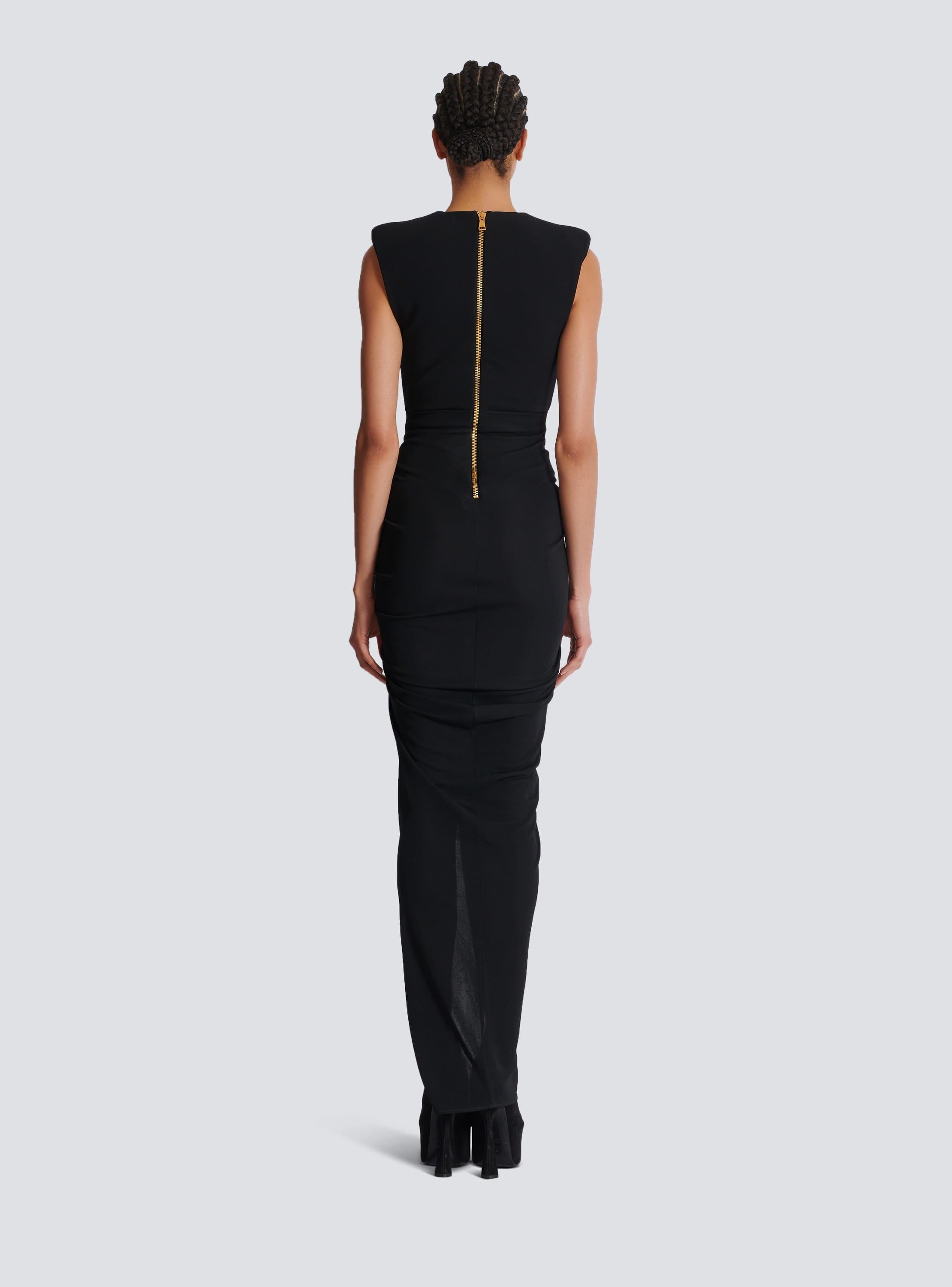 Long tailored crepe dress Product Image