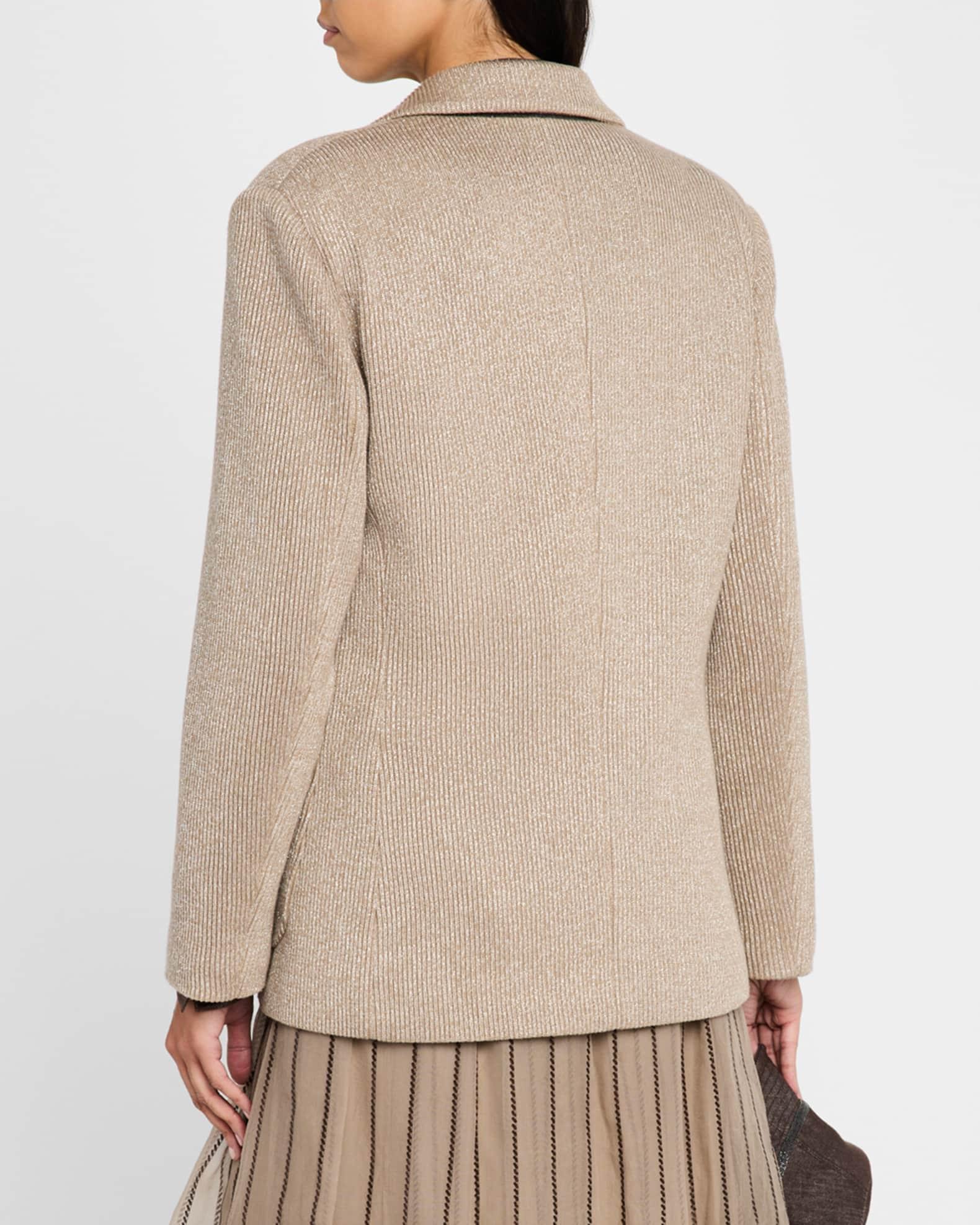 Two-Button Lurex Cotton English Rib Blazer Product Image