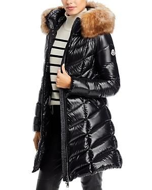 Moncler Marre Down Puffer Coat with Shearling Trim Product Image