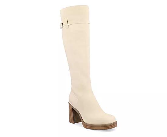 Journee Tru Comfort Foam™ Letice Women's Knee-High Boots, Size: 8 Wide, Ivory Product Image