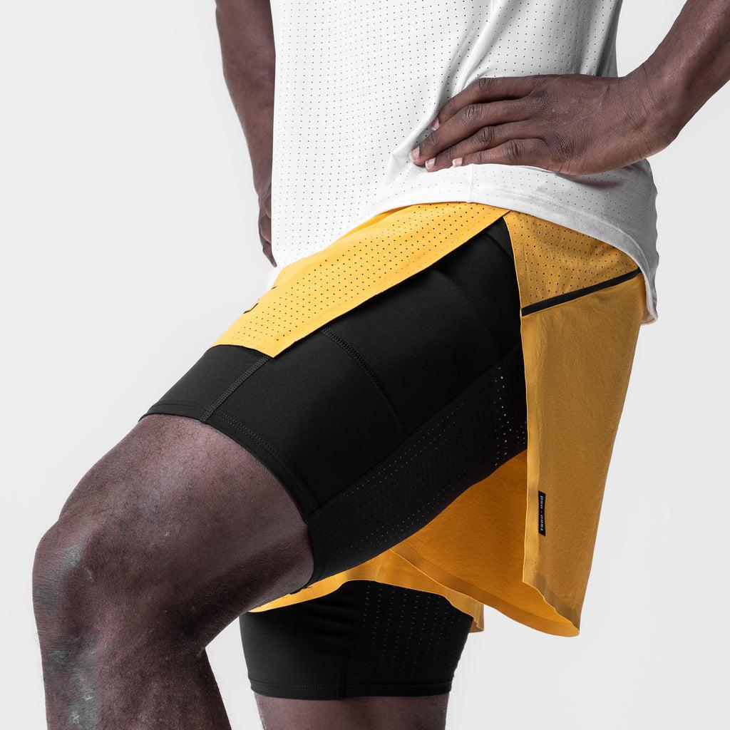 0951. Aerotex™ 4" High Split Liner Short - Amber Male Product Image