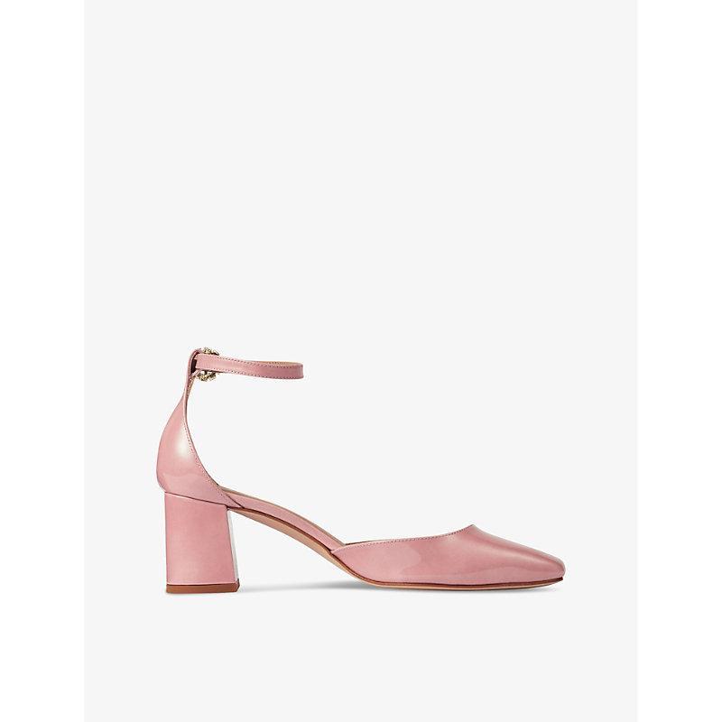 LK BENNETT Womens Pin-blush Darling Patent-leather Heeled Sandals Product Image