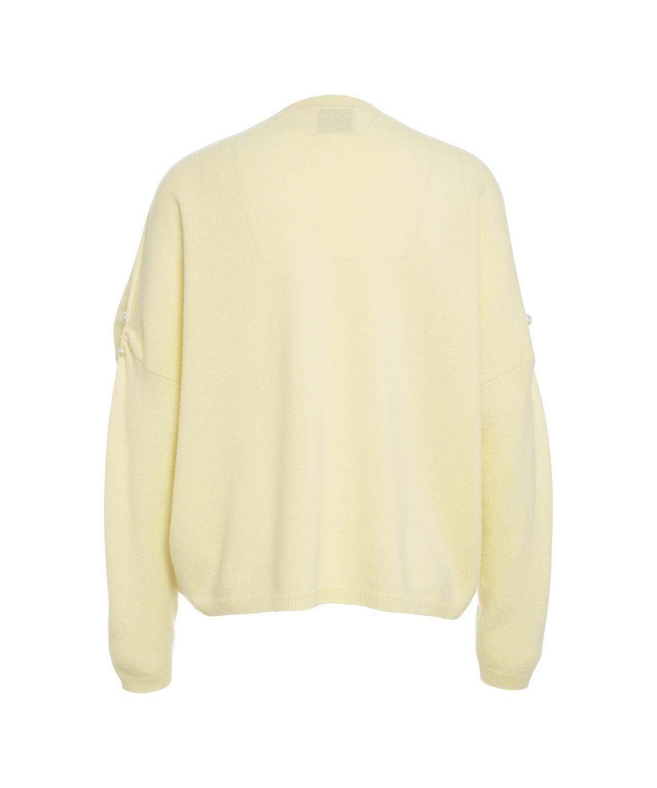 Cashmere sweater with pearl detail Product Image
