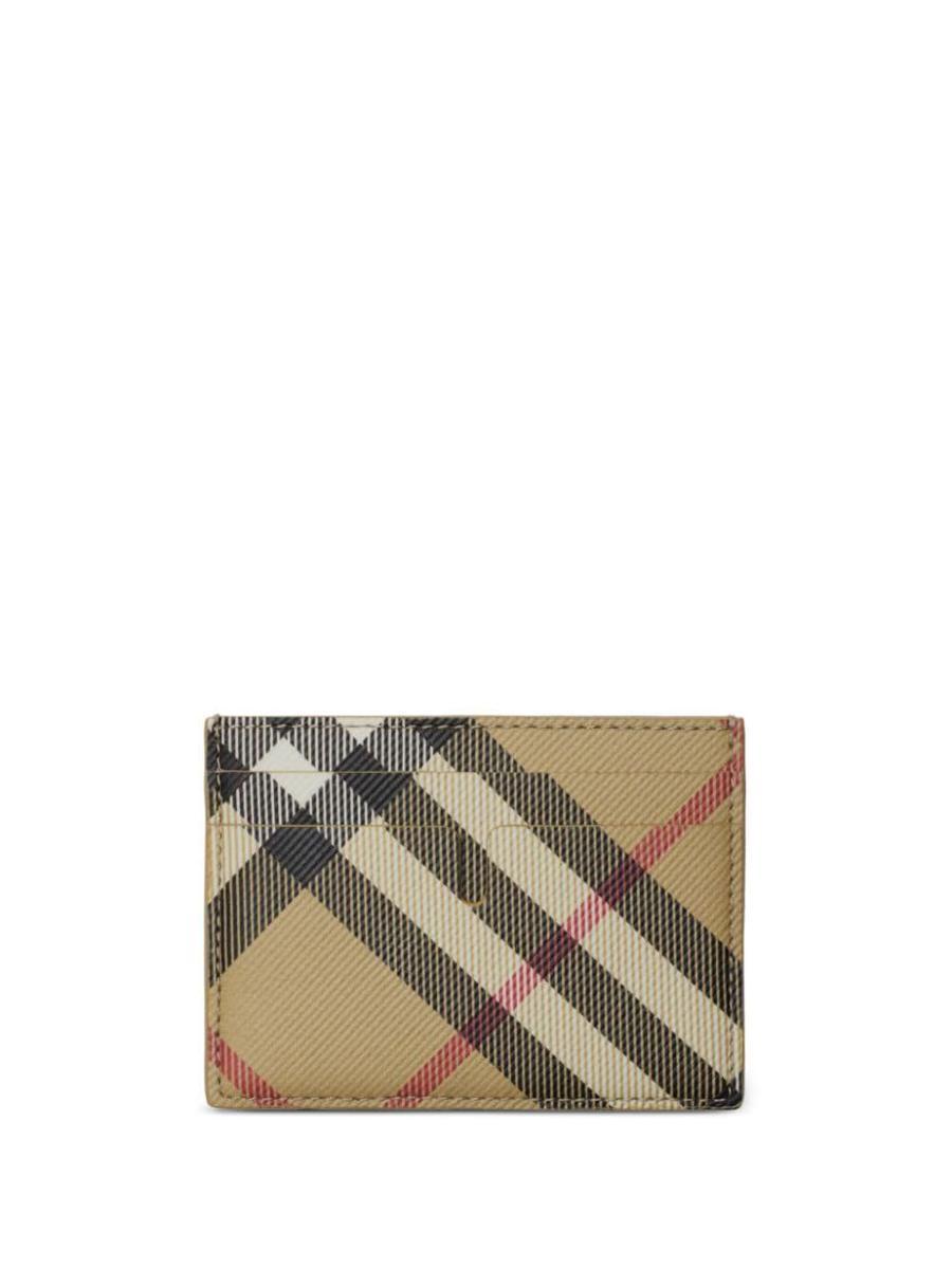 BURBERRY Nova Check Card Holder In Beige Product Image