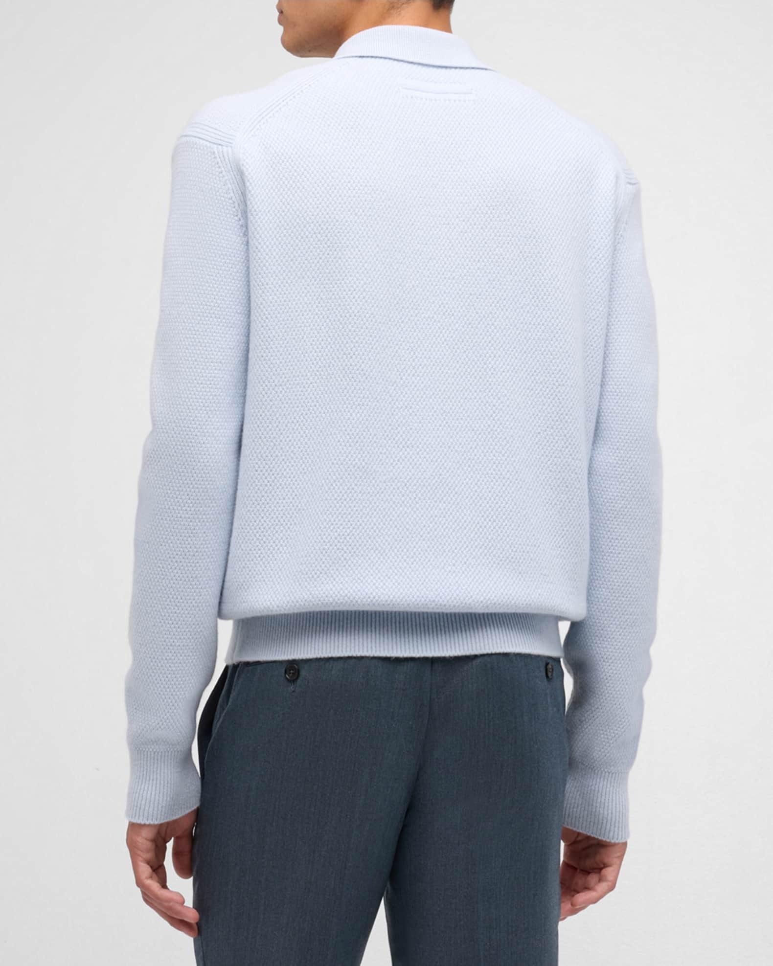 Men's Melange Oasi Cashmere Polo Sweater Product Image