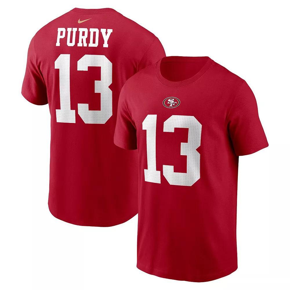 Men's Nike Brock Purdy Scarlet San Francisco 49ers Player Name & Number T-Shirt,  Product Image